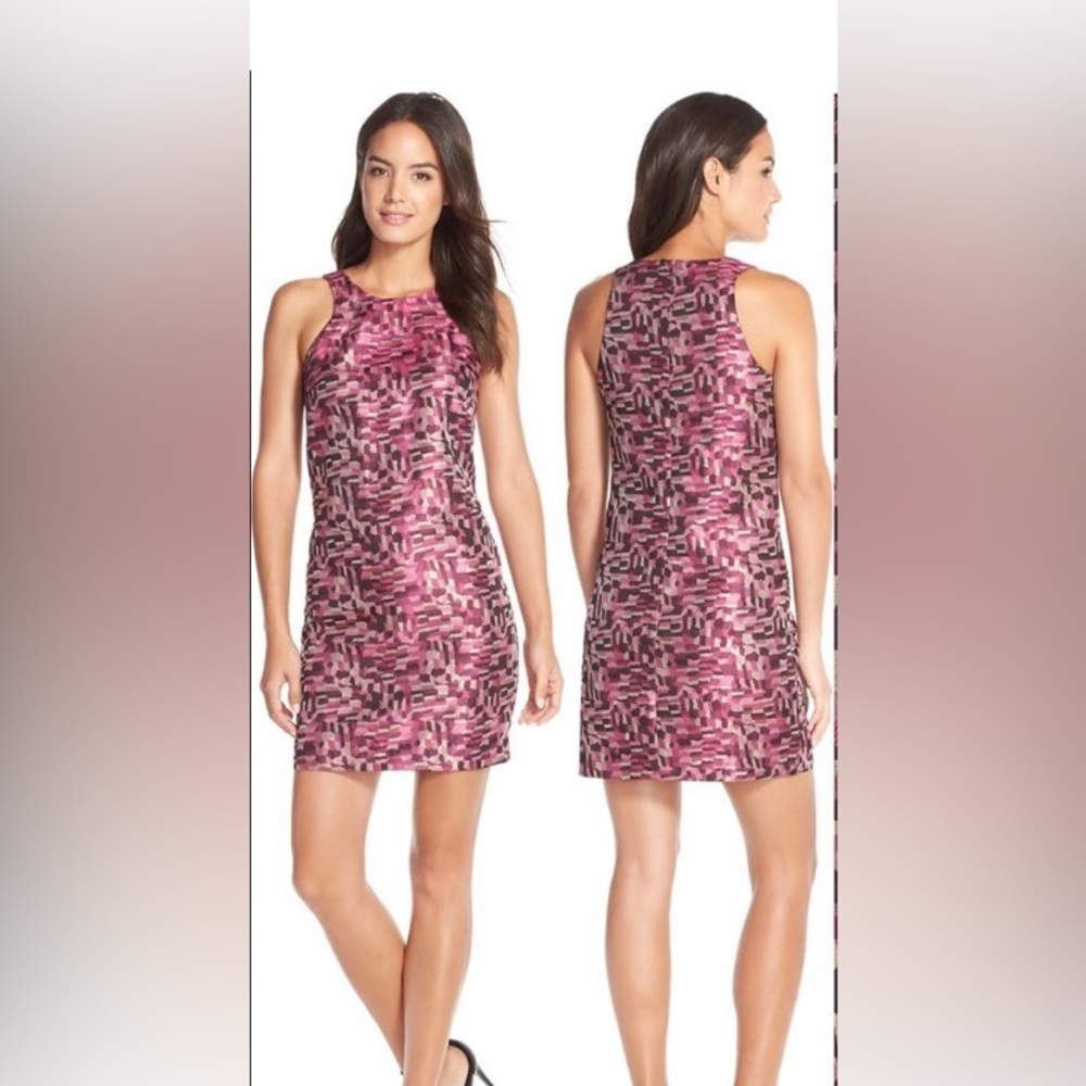 #266 Trina Turk Aptos Metallic Shift Dress size 6